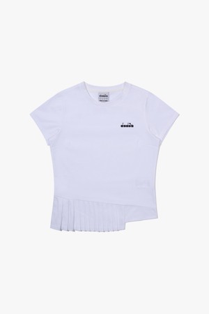 에르미나 플리츠 반팔 티셔츠 우먼 OFF WHITE_WHITE-a