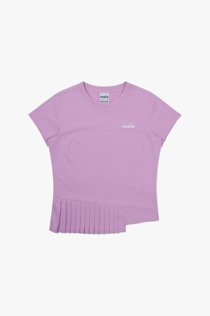 에르미나 플리츠 반팔 티셔츠 우먼 VIOLET_PURPLE-a