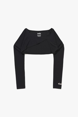 시어 골지 볼레로 BLACK_BLACK-a