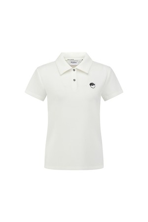 여성 소프트 슬림 카라 티셔츠 WHITE (WOMAN)_WHITE-a