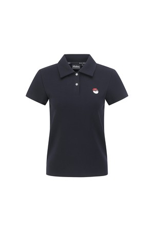 여성 소프트 슬림 카라 티셔츠 NAVY (WOMAN)_NAVY-a