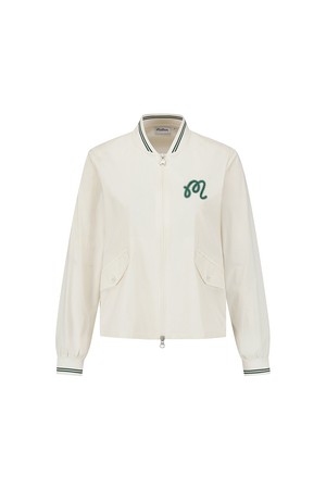 여성 컬러 포인트 스타디움 자켓 CREAM (WOMAN)_IVORY-a