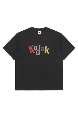 로고 아트웍 코튼 반팔 티셔츠 BLACK