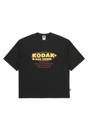 RGB 코튼 반팔 티셔츠 BLACK