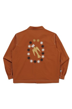 헤리티지 자수 카라 자켓 ORANGE