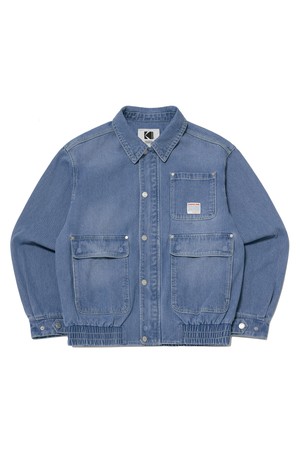 RGB 데님 카라 자켓 S.BLUE