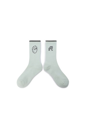 언발란스 로고 자카드 크루 삭스 MINT GREEN_GREEN-a