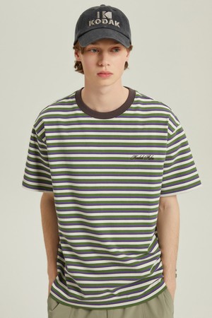 스트라이프 반팔 티셔츠 GREEN