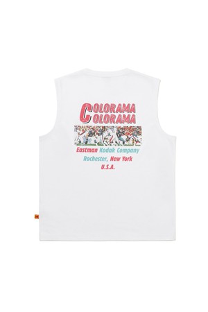 컬러라마 에어로쿨 슬리브리스 티셔츠 WHITE