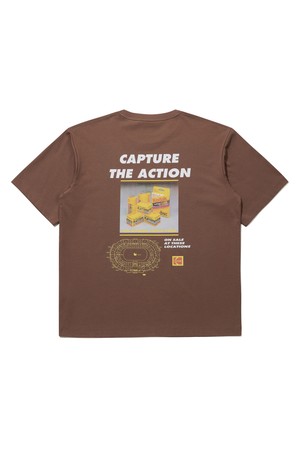 컬러플러스 그래픽 반팔 티셔츠 BROWN