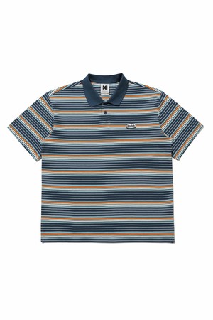 멀티 스트라이프 폴로 티셔츠 NAVY