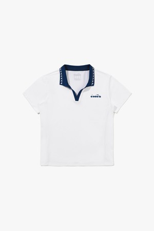 클래식 테니스 PK 카라 반팔 티셔츠 우먼 OFF WHITE_WHITE-a