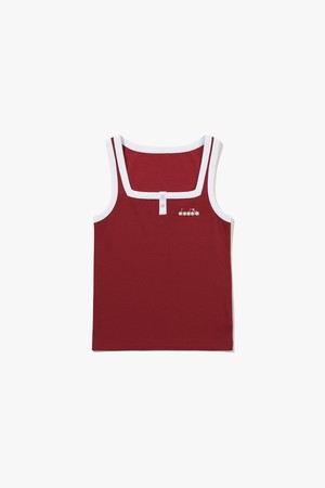 스퀘어넥 슬리브리스 RED_RED-a