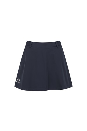 빅 로고 포인트 플레어 스커트 NAVY (WOMAN)_NAVY-a