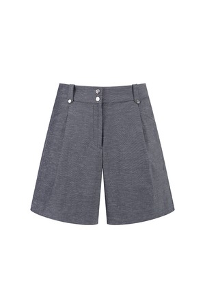 A라인 린넨 코튼 혼방 하프팬츠 NAVY (WOMAN)_NAVY-a