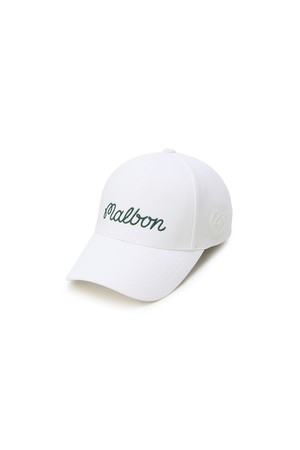 말본 레터 메쉬 볼캡 OFF WHITE_WHITE-a