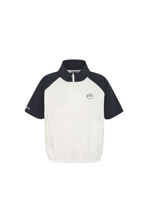 하프슬리브 컬러블럭 자켓 WHITE (WOMAN)_WHITE-a