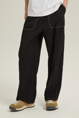 시어 9부 와이드 팬츠 BLACK