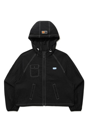 시어 라이트 후드 자켓 우먼 BLACK