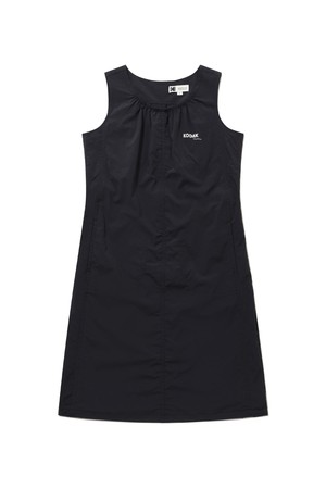 라운드 슬리브리스 원피스 BLACK