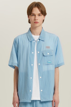 시어 라이트 반팔 셔켓 S.BLUE