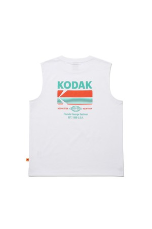 브리즈팝 에어로쿨 빅그래픽 슬리브리스 티셔츠 WHITE