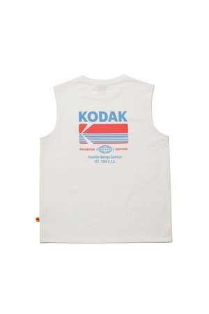 브리즈팝 에어로쿨 빅그래픽 슬리브리스 티셔츠 IVORY