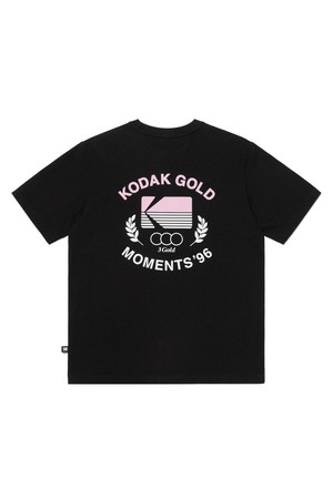 골드모먼트 코튼 그래픽 반팔 티셔츠 BLACK