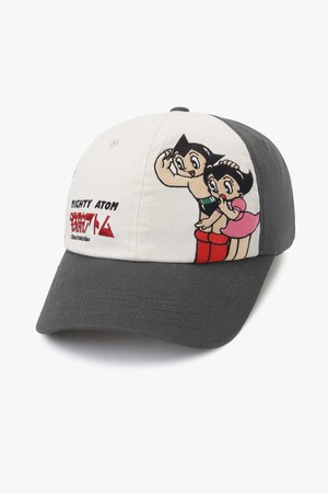 아톰 컬러 블록 볼캡 GREY_GREY-a