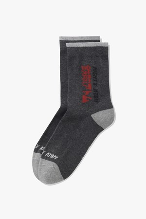 아톰 배색 크루 삭스 GREY_GREY-a