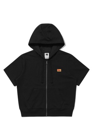 프레쉬 아스킨 크롭 후드 집업 우먼 BLACK