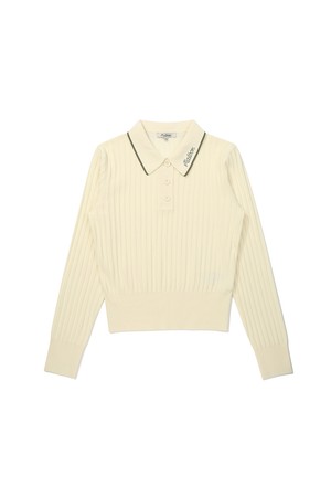 SELMA 골지 폴로 스웨터 CREAM (WOMAN)_IVORY-a