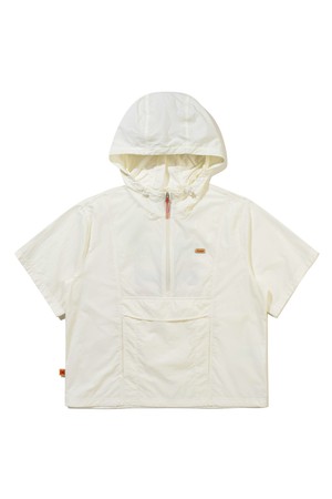 브리즈팝 쿨 반팔 후드 아노락 우먼 IVORY