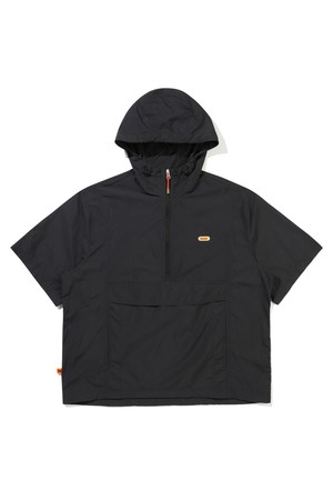 브리즈팝 쿨 반팔 후드 아노락 BLACK