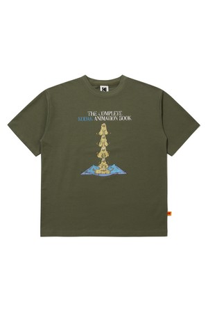 소로나 애니매이션 그래픽 반팔 티셔츠 KHAKI