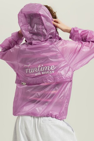 크리즈 후드 집업 자켓 PINK