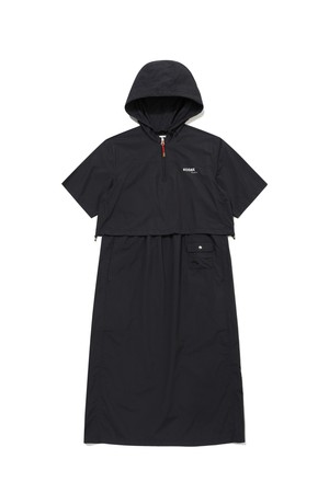 브리즈팝 쿨 후드 원피스 우먼 BLACK