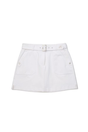 H라인 옵션벨트 카고 스커트 WHITE (WOMAN)_WHITE-a