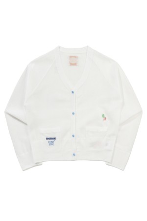 씨네라운지 글로시 시스루 니트가디건 우먼 IVORY