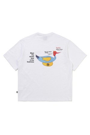 세미오버핏 슬럽 반팔 티셔츠 WHITE