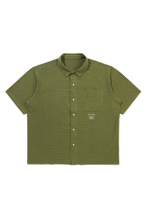 씨네라운지 시어서커 반팔 셔츠 KHAKI