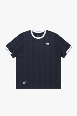 세레모니 메쉬 자카드 반팔 티셔츠 NAVY_NAVY-a