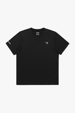 베이직 로고 퍼포먼스 반팔 티셔츠 BLACK_BLACK-a