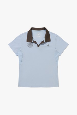 이지 무빙 PK 카라 반팔 티셔츠 우먼 LIGHT BLUE_NOCOLOR-a