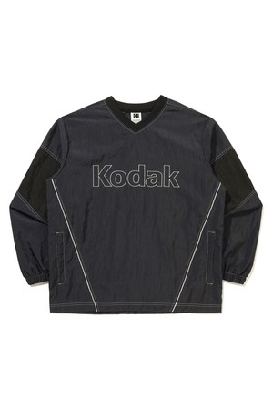 컬러 블록 긴팔 피스테 CHARCOAL