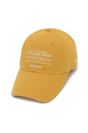 빈티지 데미지 워싱 볼캡 YELLOW