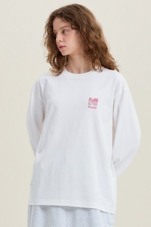 에센셜 빅로고 긴팔 티셔츠 WHITE
