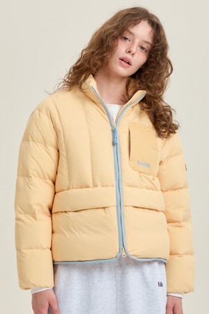 중량 스텐넥 덕 다운 자켓 우먼 YELLOW