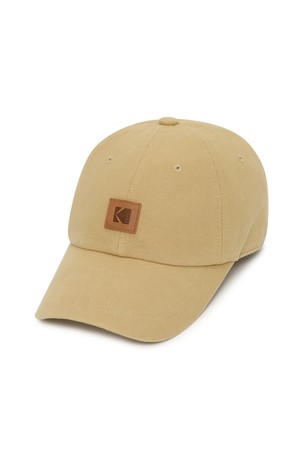 릴렉스핏 레더 로고 볼캡 BEIGE