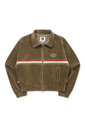 벨벳 코듀로이 스탠넥 집업 우먼 BROWN